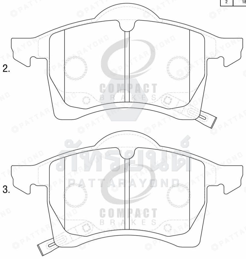ผ้าดิสเบรคหน้า CHEVROLET ZAFIRA 1.8,2.2 02-07