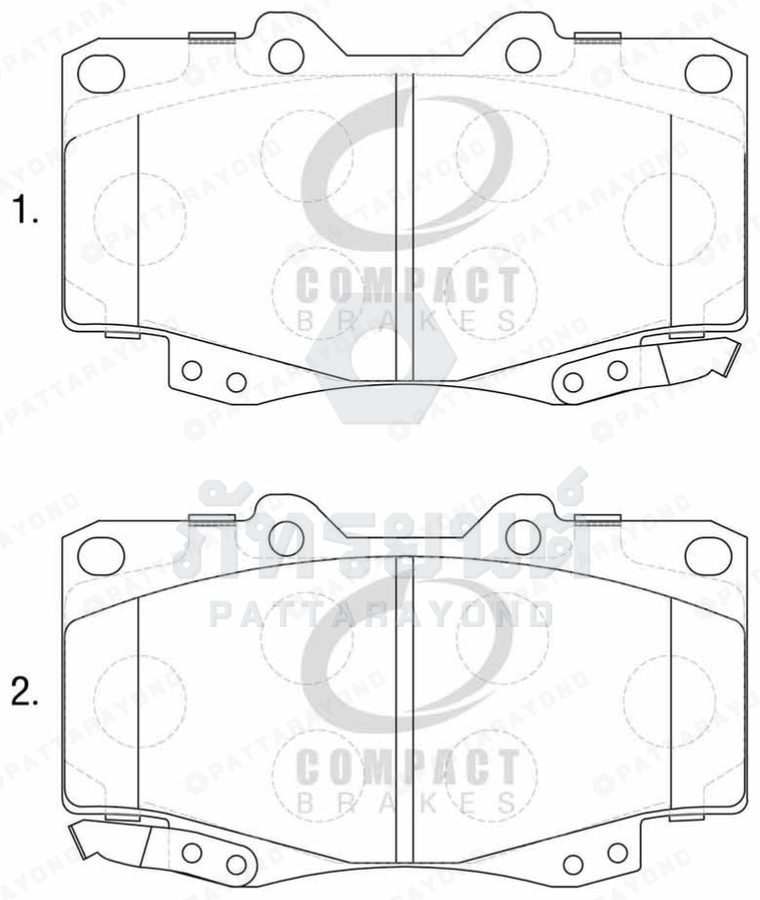 ผ้าเบรคหน้า TOYOTA VIGO-4WD