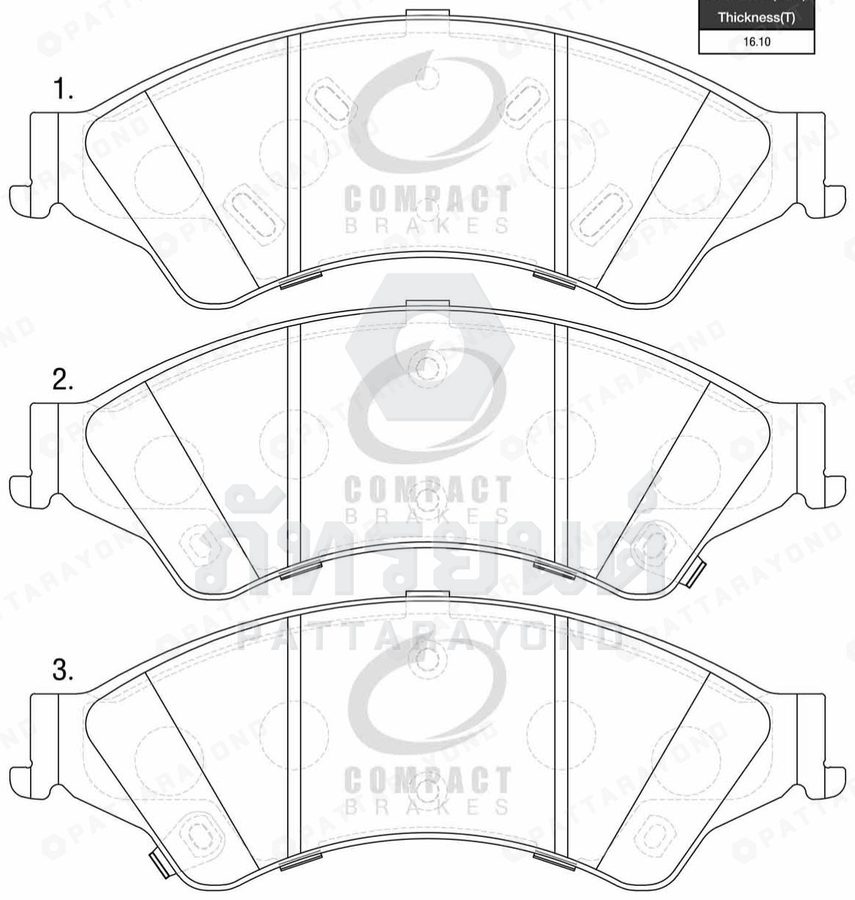 ผ้าเบรคหน้า MAZDA BT50-2013