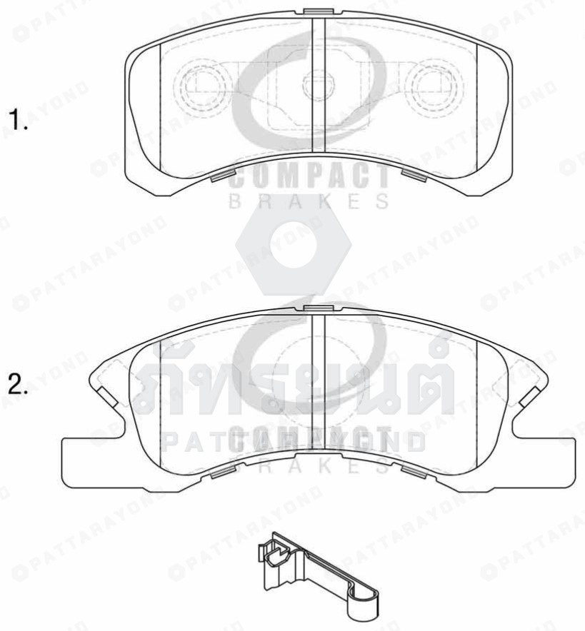ผ้าเบรคหน้า MITSUBISHI MIRAGE-1.2