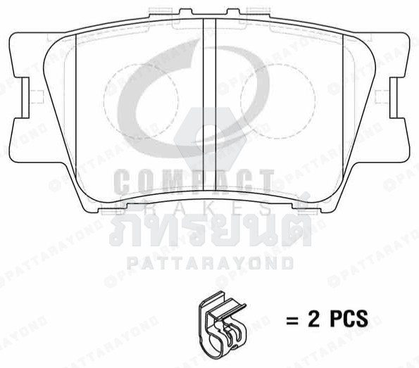ผ้าเบรคหลัง TOYOTA CAMRY-2007