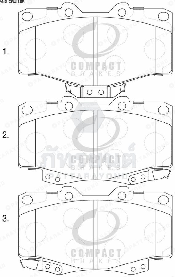 ผ้าเบรคหน้า TOYOTA T/G-4*4