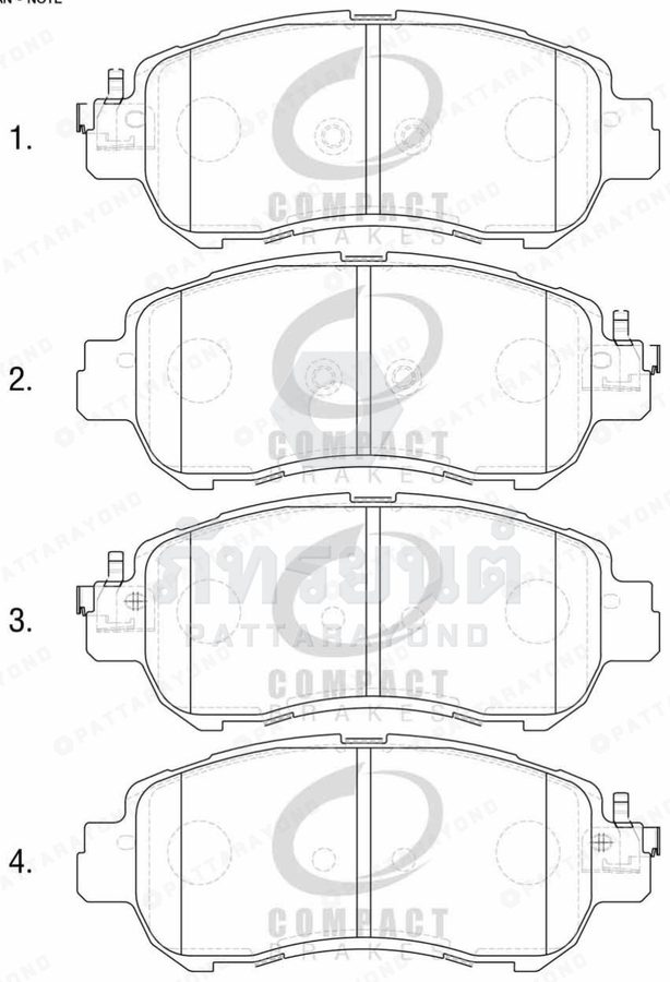 ผ้าเบรคหน้า NISSAN ALMERA 2020