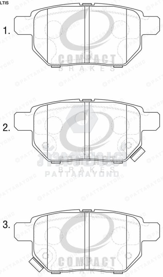 ผ้าดิสเบรคหลัง TOYOTA ALTIS