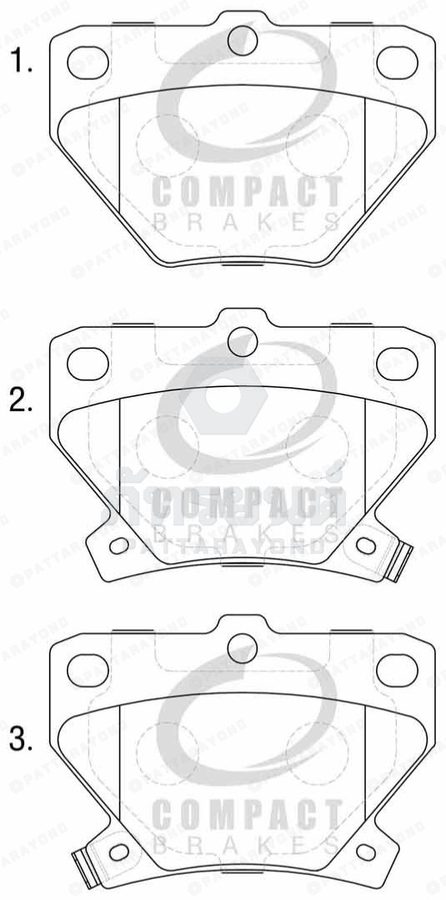 ผ้าดิสเบรคหลัง TOYOTA ALTIS 1800 COMPACT