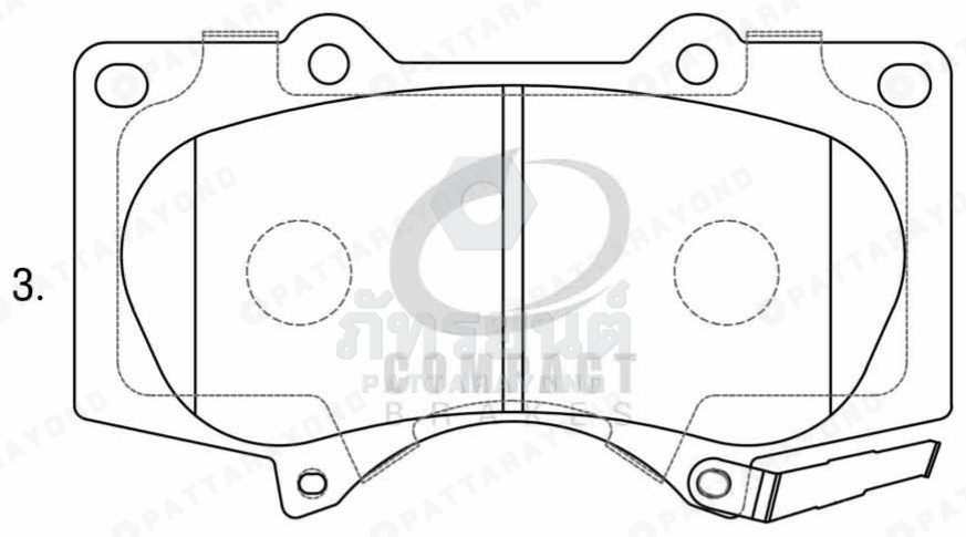 ผ้าดิสเบรคหน้า TOYOTA FORTUNER SMART 08-14 REVO ยกสูง 2+4WD
